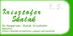 krisztofer skalak business card